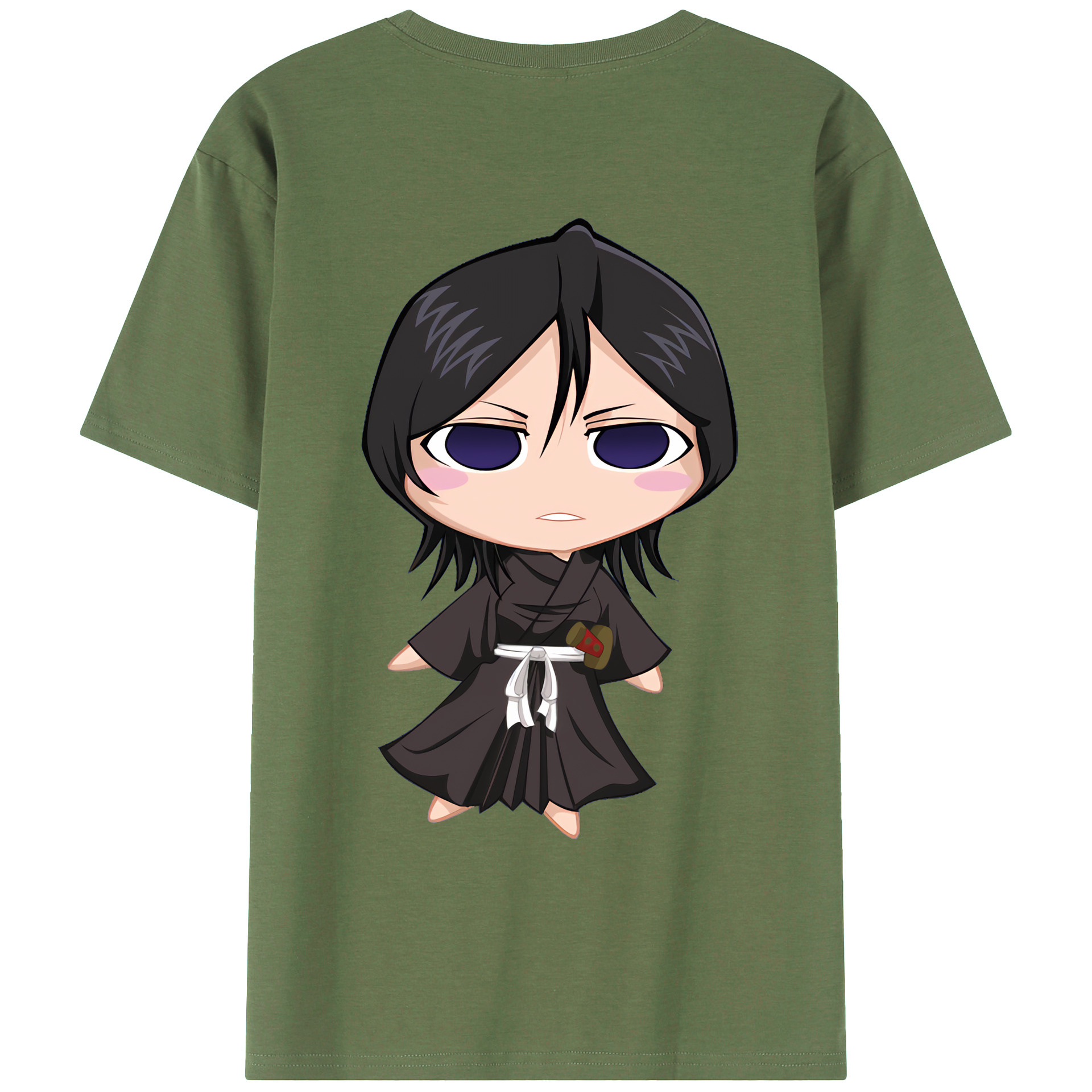（画像用） ブリーチ 朽木ルキア BLEACH Kuchiki Rukia 綿100％ メンズ半袖Tシャツ（バックプリント） 通気性